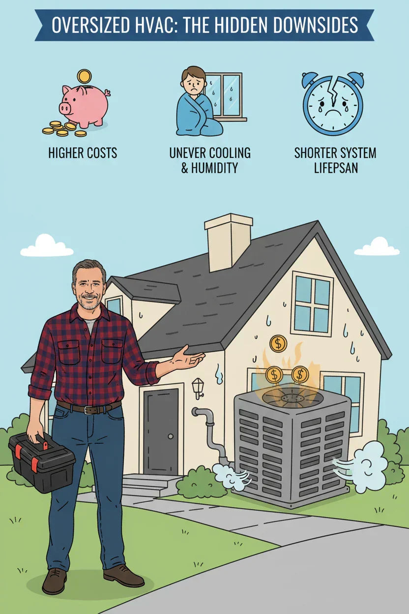 The Cost of Being Oversized — Why Bigger Isn’t Better in HVAC