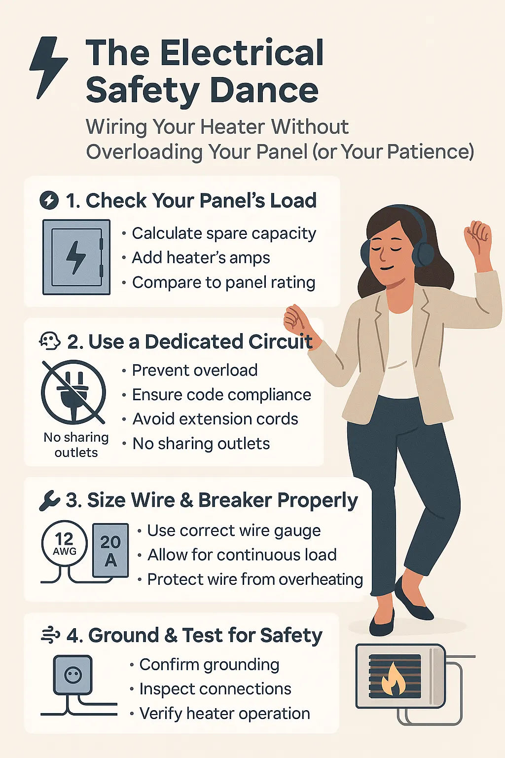 The Electrical Safety Dance — Wiring Your Heater Without Overloading Your Panel (or Your Patience)