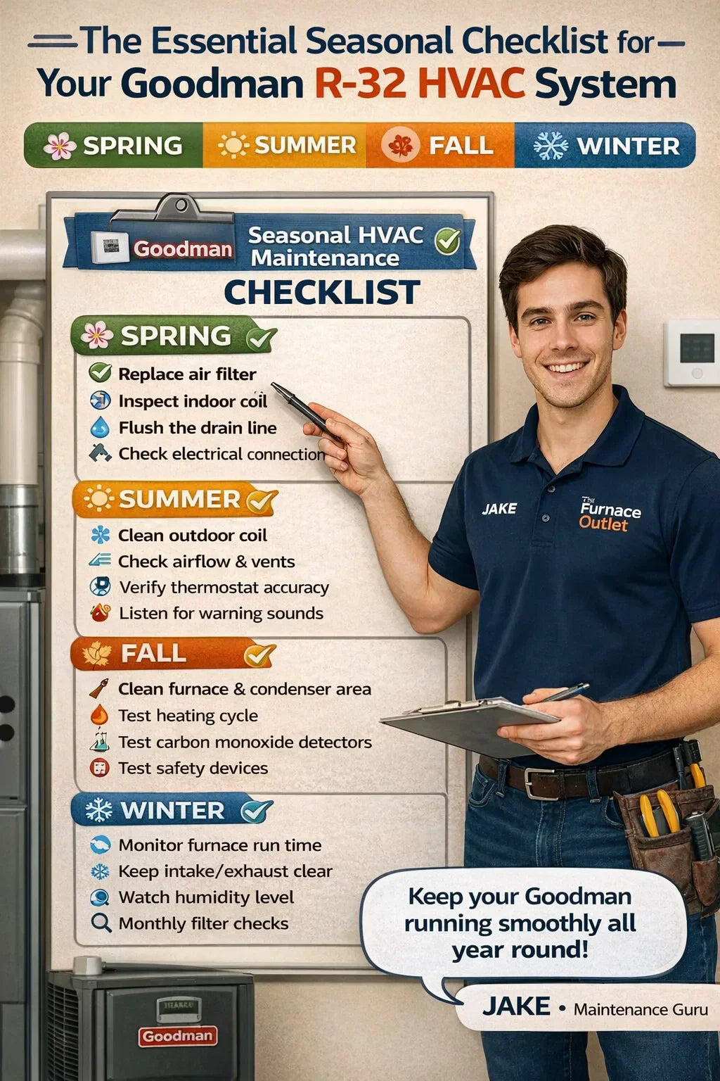 The Essential Seasonal Checklist for Your Goodman R-32 HVAC System