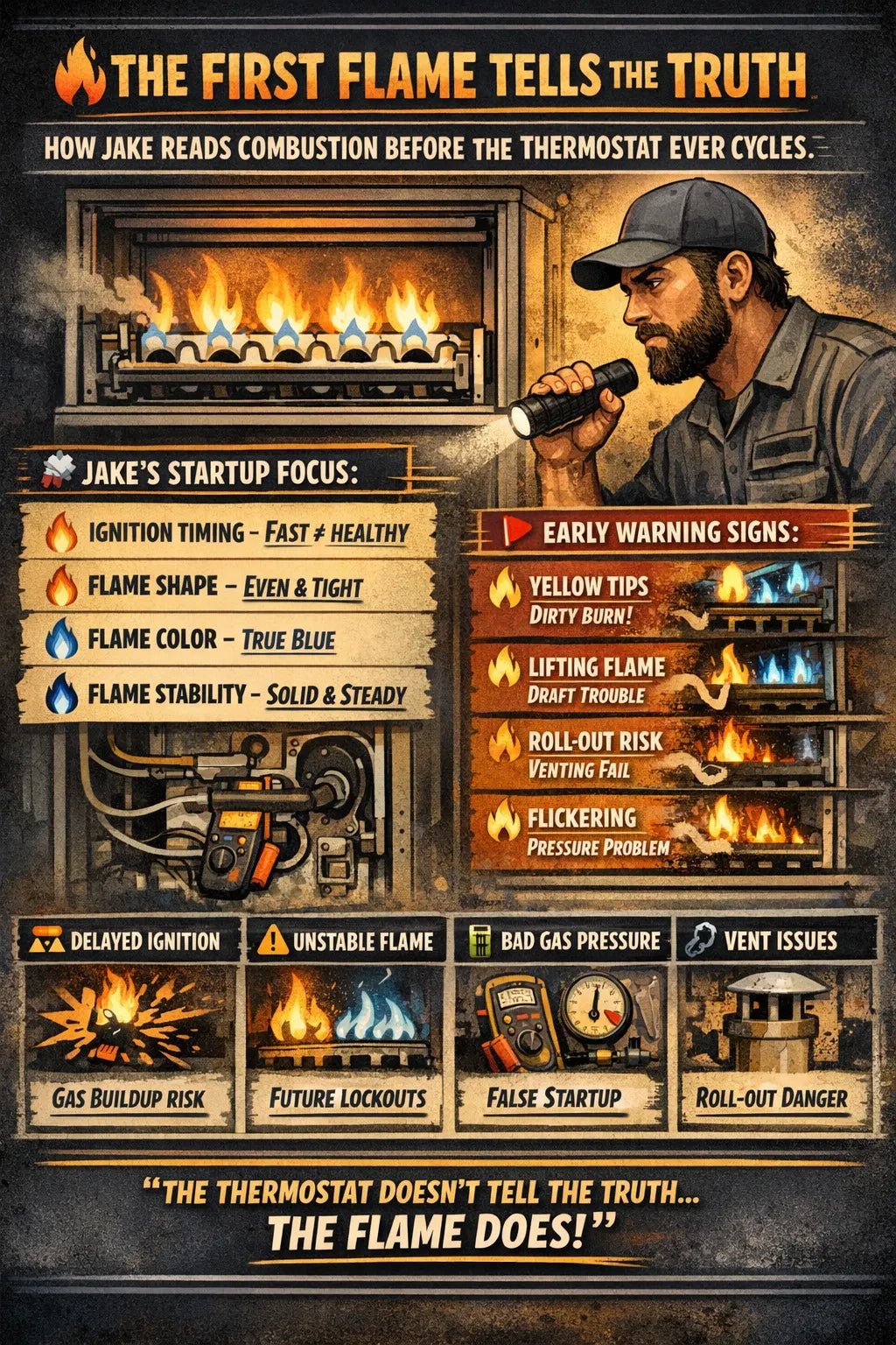 The First Flame Tells the Truth: How Jake Reads Combustion Before the Thermostat Ever Cycles