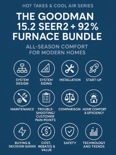 The Goodman 15.2 SEER2 + 92% Furnace Bundle: All-Season Comfort for Modern Homes