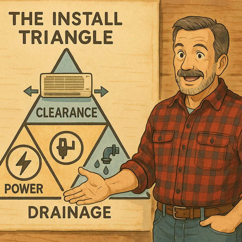 The Install Triangle: Mike’s Three-Point Check for Clearance, Power & Drainage Before Picking the Wall