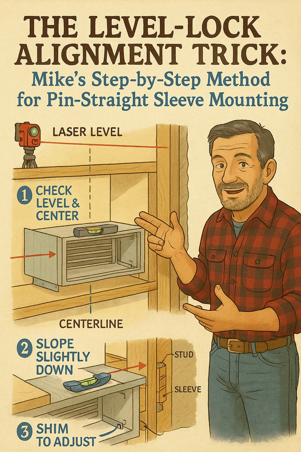 The Level-Lock Alignment Trick: Mike’s Step-by-Step Method for Pin-Straight Sleeve Mounting