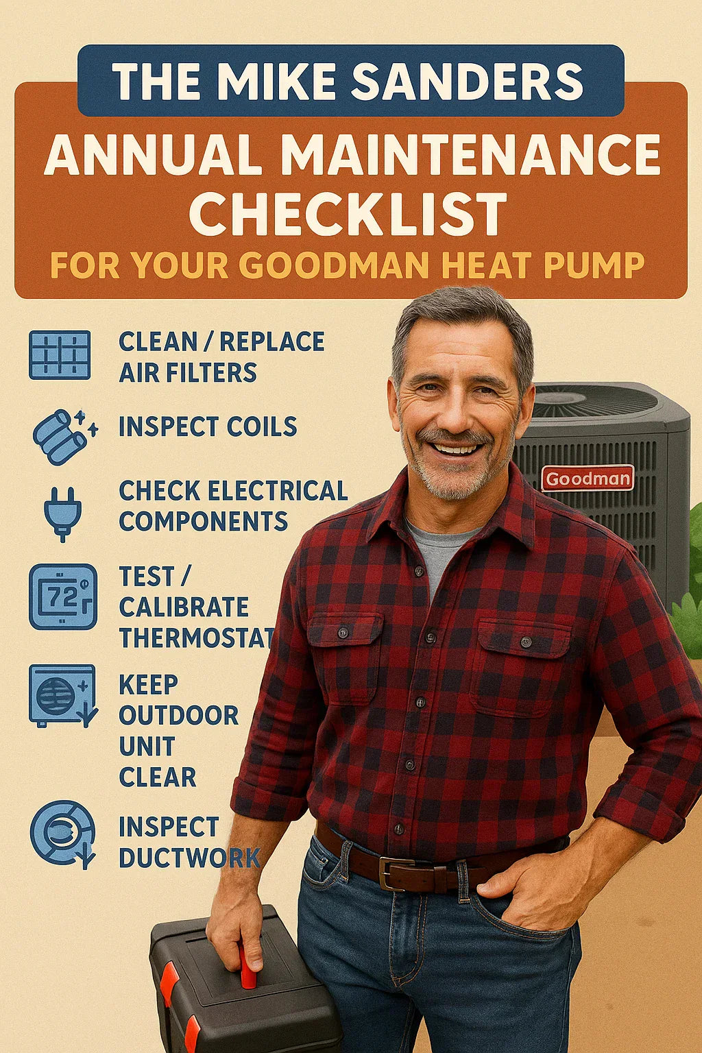 The Mike Sanders Annual Maintenance Checklist for Your Goodman Heat Pump