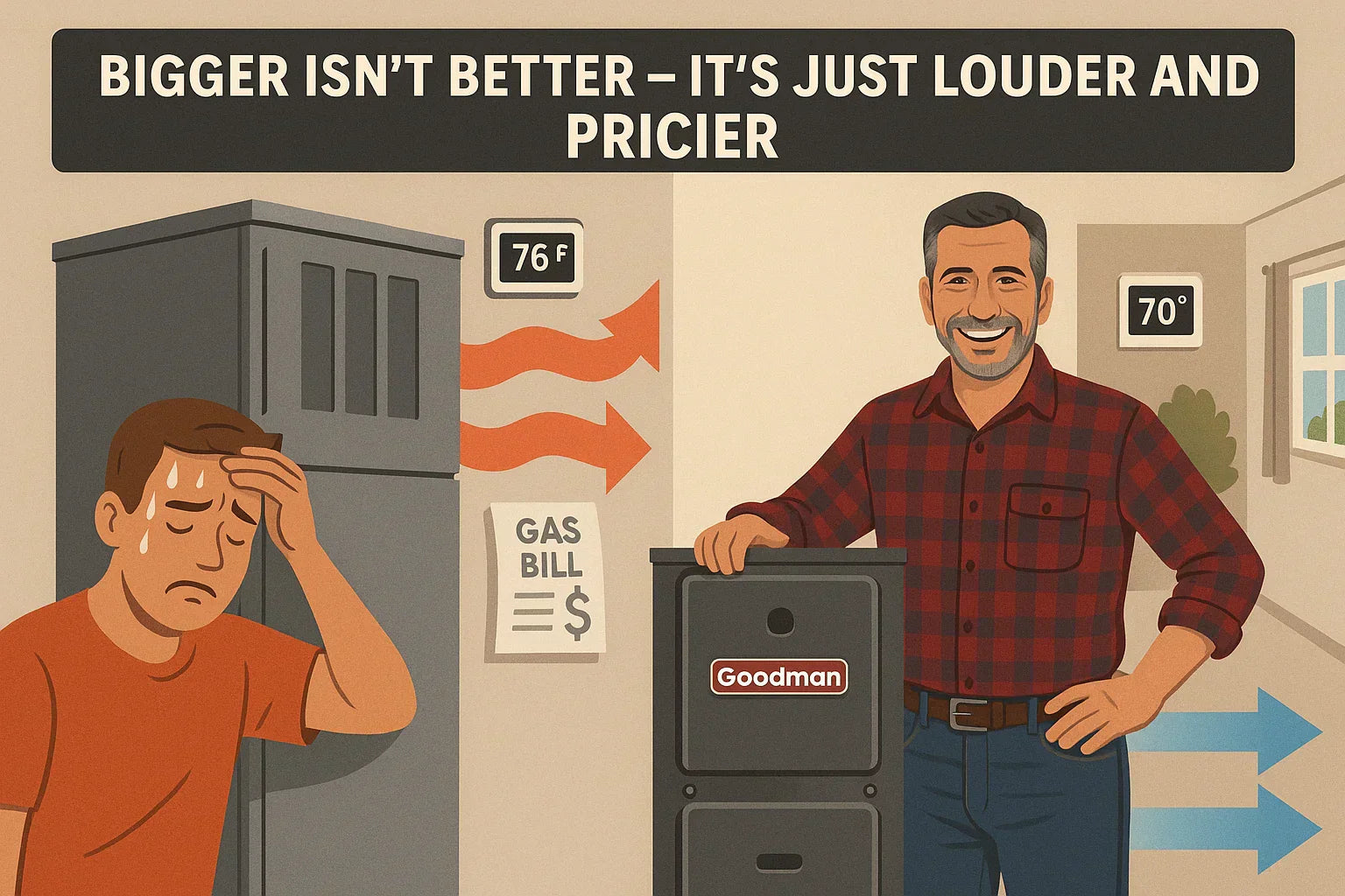 The Myth of the “Bigger Furnace” — Why It’s the Most Expensive Comfort Mistake