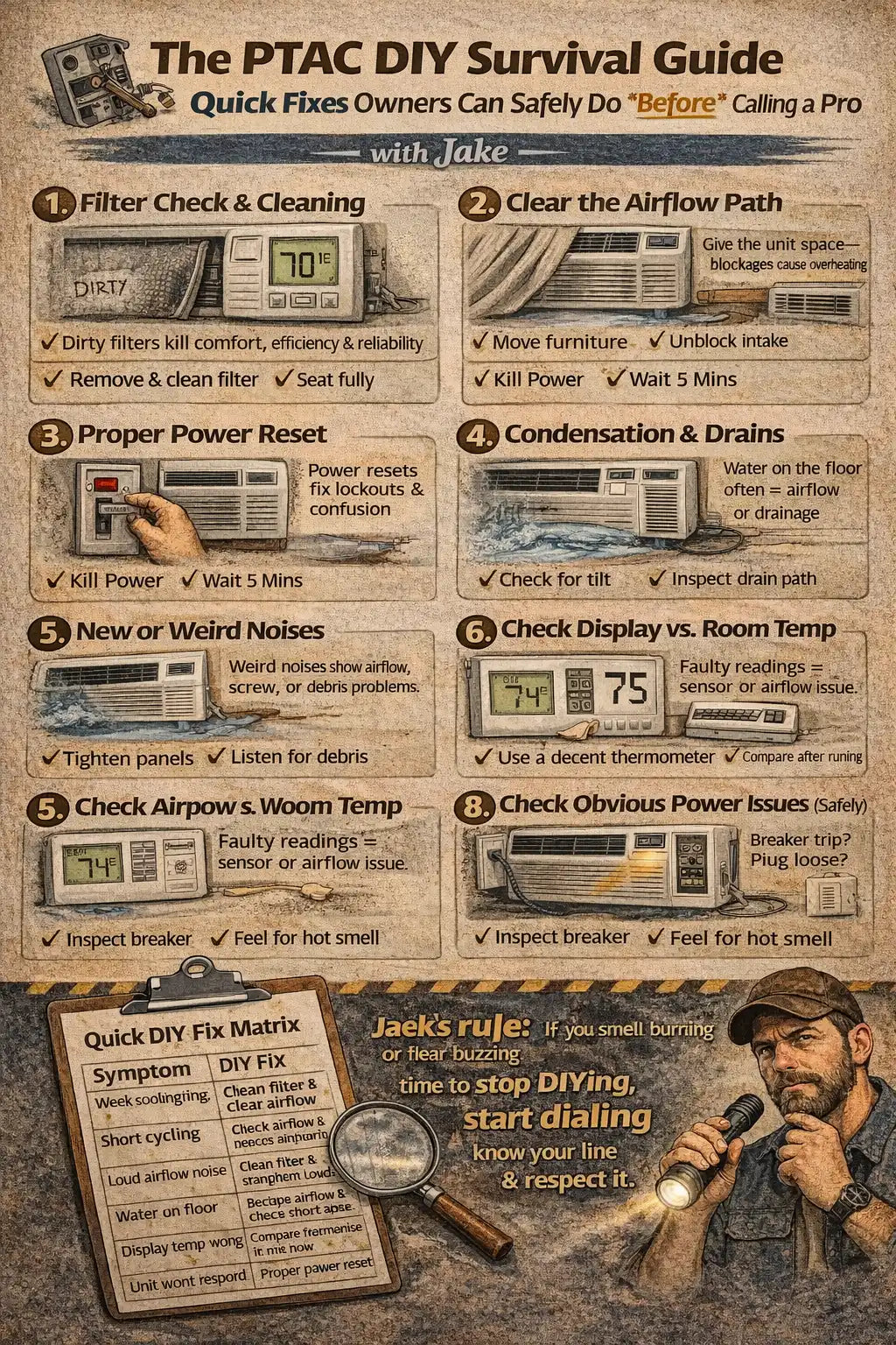 The PTAC DIY Survival Guide: Quick Fixes Owners Can Safely Do Before Calling a Pro