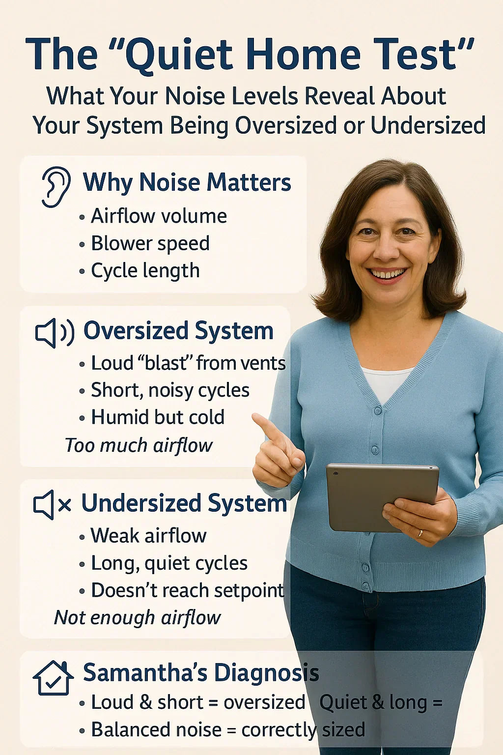 The “Quiet Home Test”: What Your Noise Levels Reveal About Your System Being Oversized or Undersized