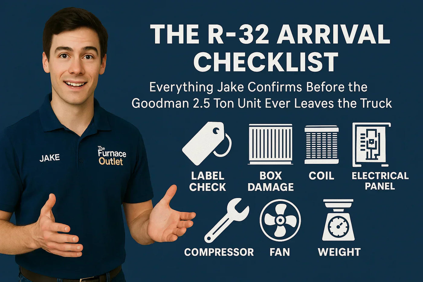 The R-32 Arrival Checklist: Everything Jake Confirms Before the Goodman 2.5 Ton Unit Ever Leaves the Truck