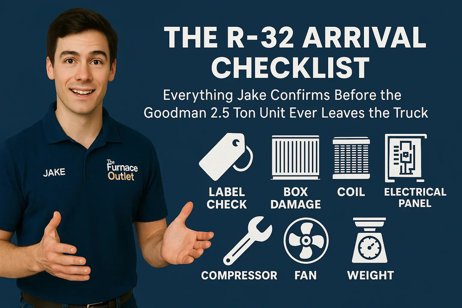 The R-32 Arrival Checklist: Everything Jake Confirms Before the Goodman 2.5 Ton Unit Ever Leaves the Truck