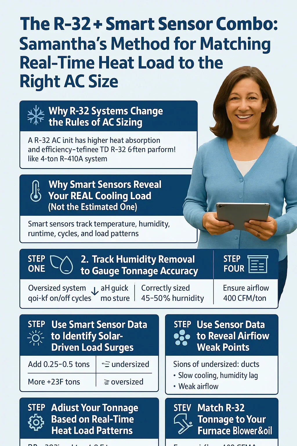 The R-32 + Smart Sensor Combo: Samantha’s Method for Matching Real-Time Heat Load to the Right AC Size