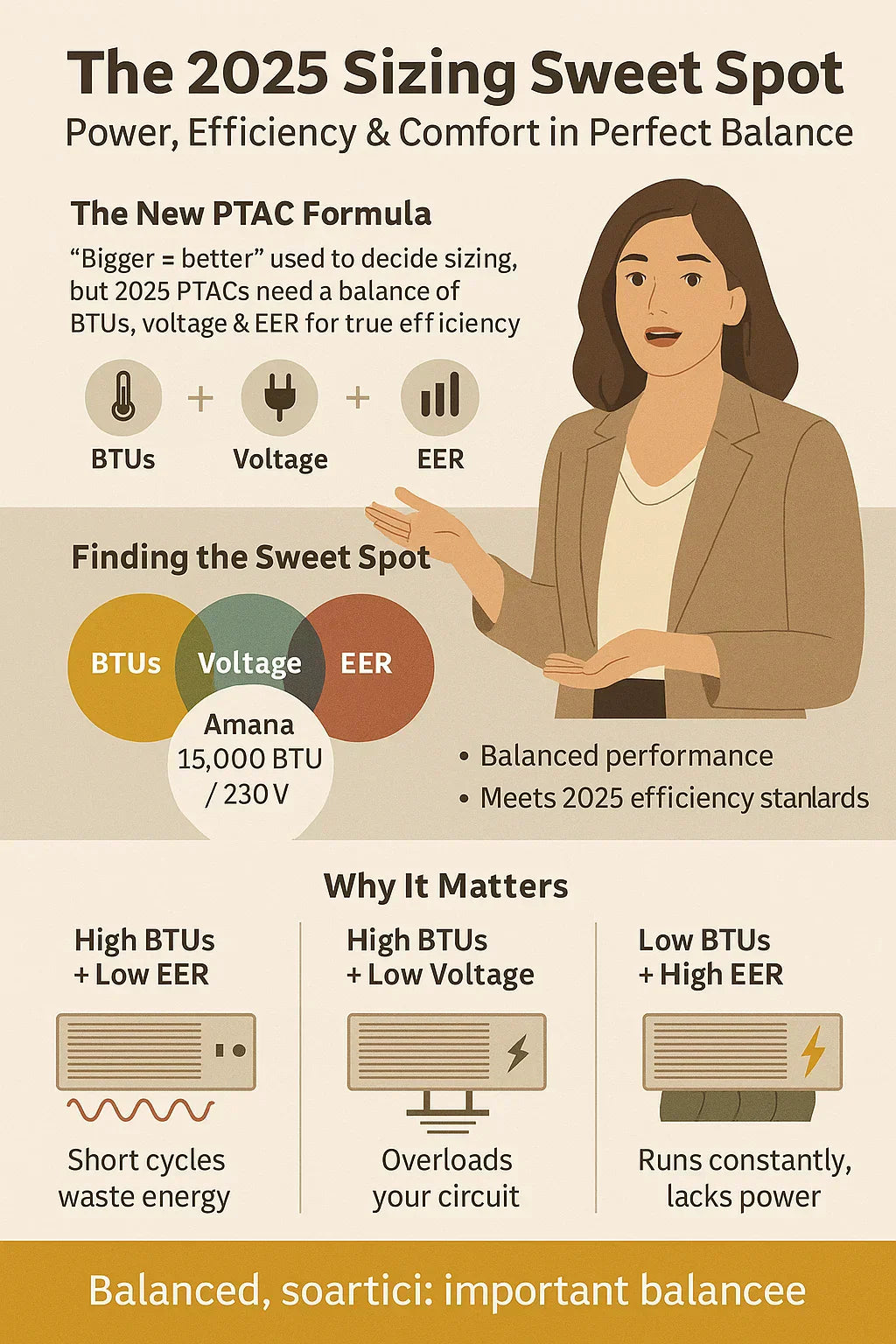 The Sizing Sweet Spot — Balancing BTUs, Voltage & Efficiency in 2025 PTACs