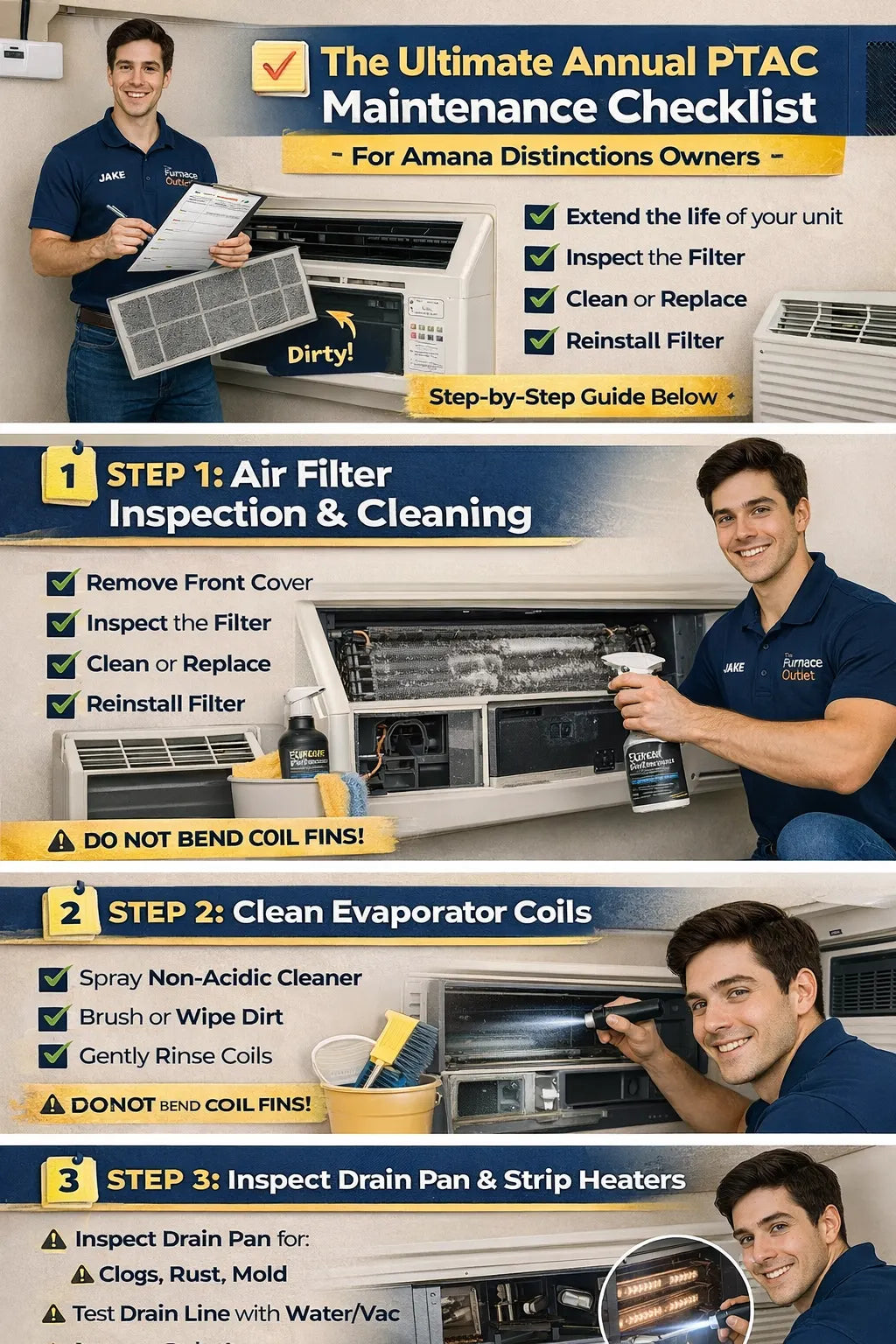 The Ultimate Annual PTAC Maintenance Checklist for Amana Distinctions Owners