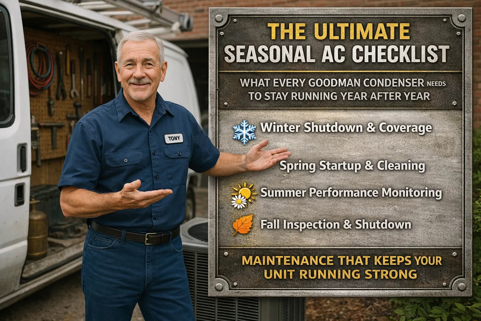 The Ultimate Seasonal AC Checklist: What Every Goodman Condenser Needs to Stay Running Year After Year