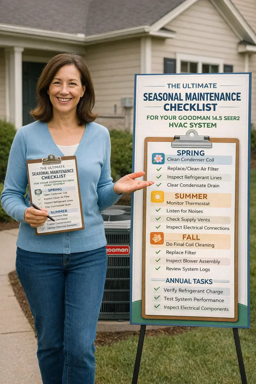 The Ultimate Seasonal Maintenance Checklist for Your Goodman 14.5 SEER2 HVAC System