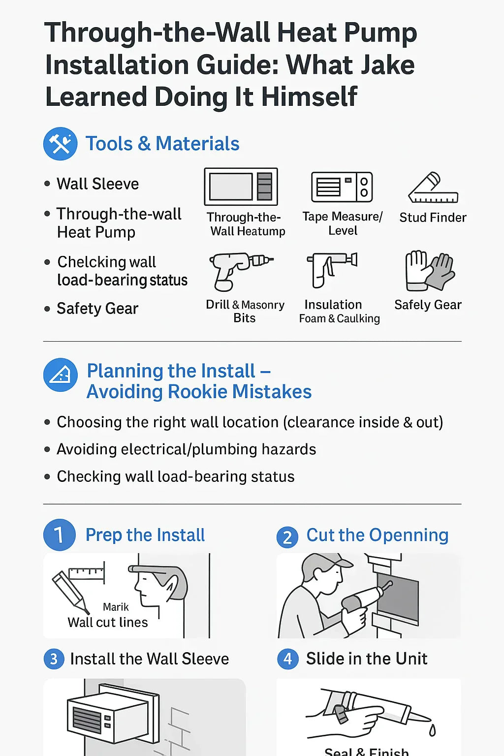 Through-the-Wall Heat Pump Installation Guide What Jake Learned Doing It Himself