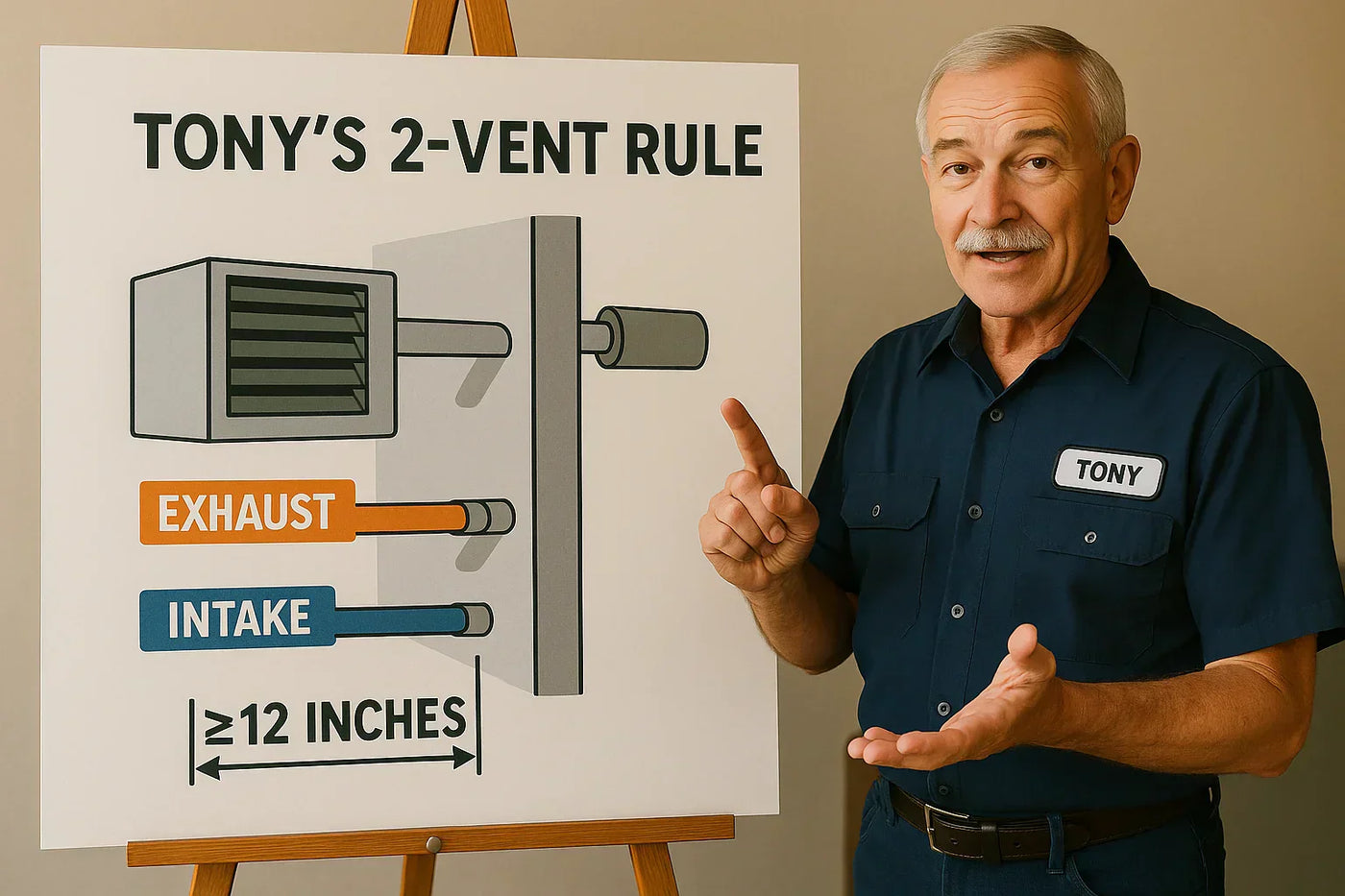 Tony’s 2-Vent Rule: When You Must Separate Intake and Exhaust (and When You Can’t Cheat It)