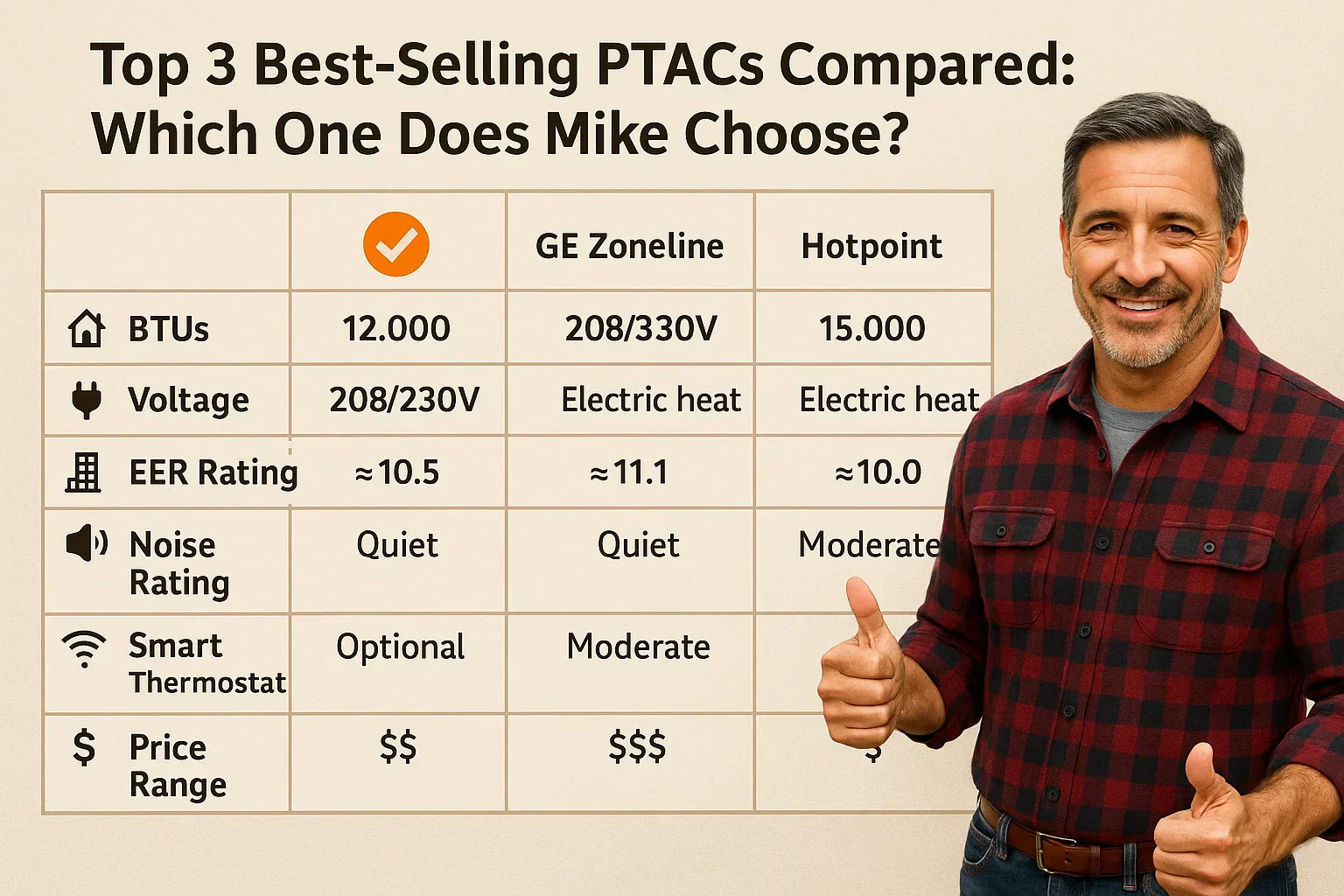Top 3 Best-Selling PTACs Compared: Which One Does Mike Choose?