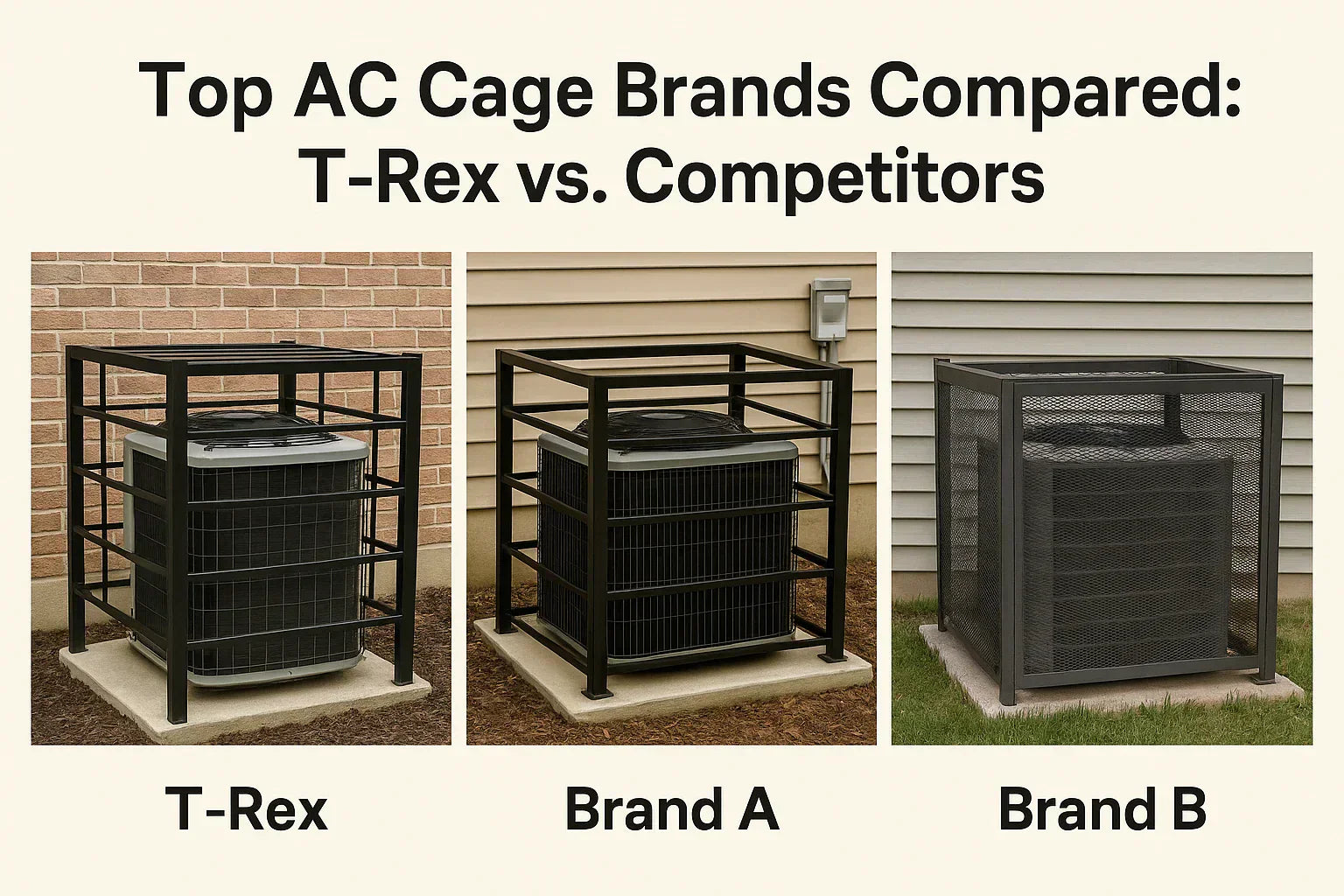 Top AC Cage Brands Compared: T-Rex vs. Competitors