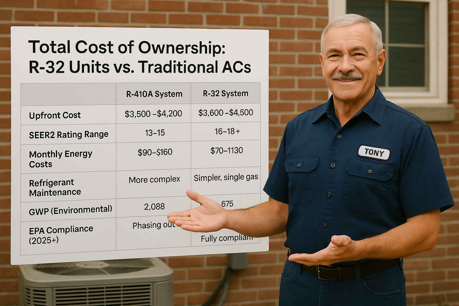 Total Cost of Ownership: R-32 Units vs. Traditional ACs
