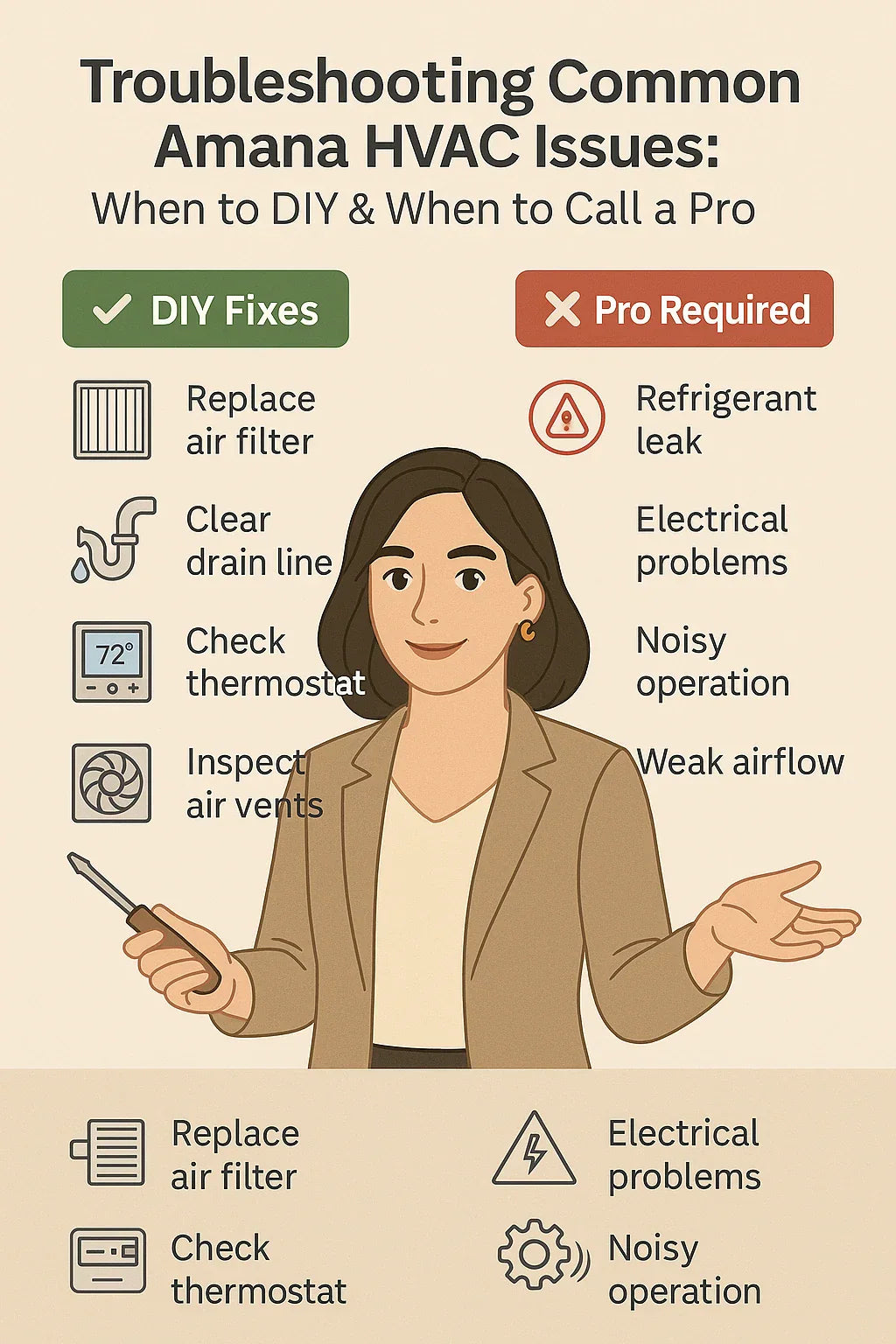 Troubleshooting Common Amana HVAC Issues: When to DIY & When to Call a Pro