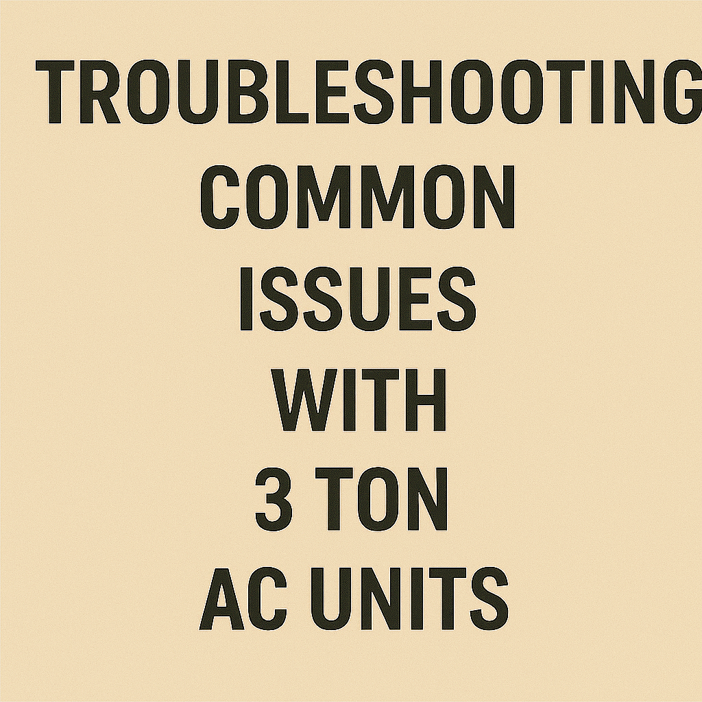Troubleshooting Common Issues with 3 Ton AC Units