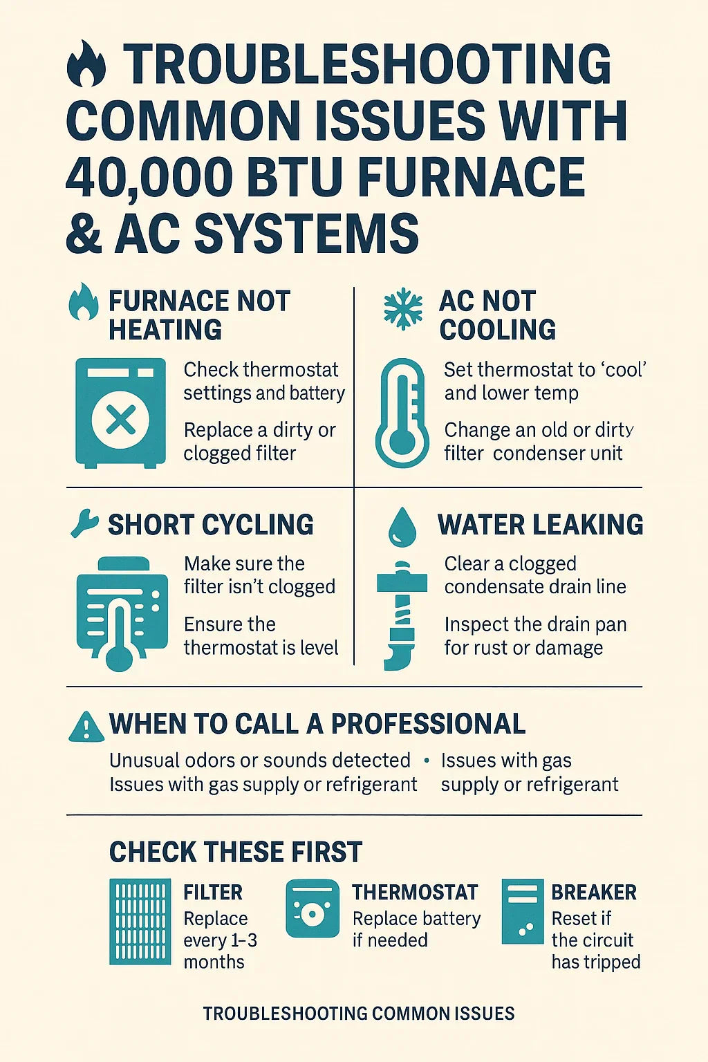 Troubleshooting Common Issues with 40,000 BTU Furnace and AC Systems