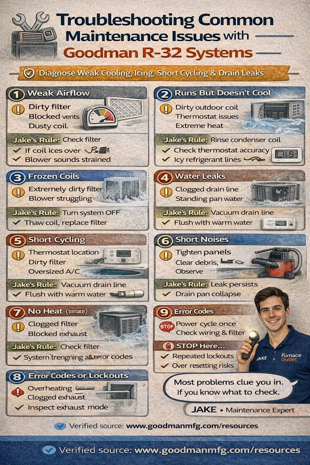 Troubleshooting Common Maintenance Issues with Goodman R-32 Systems