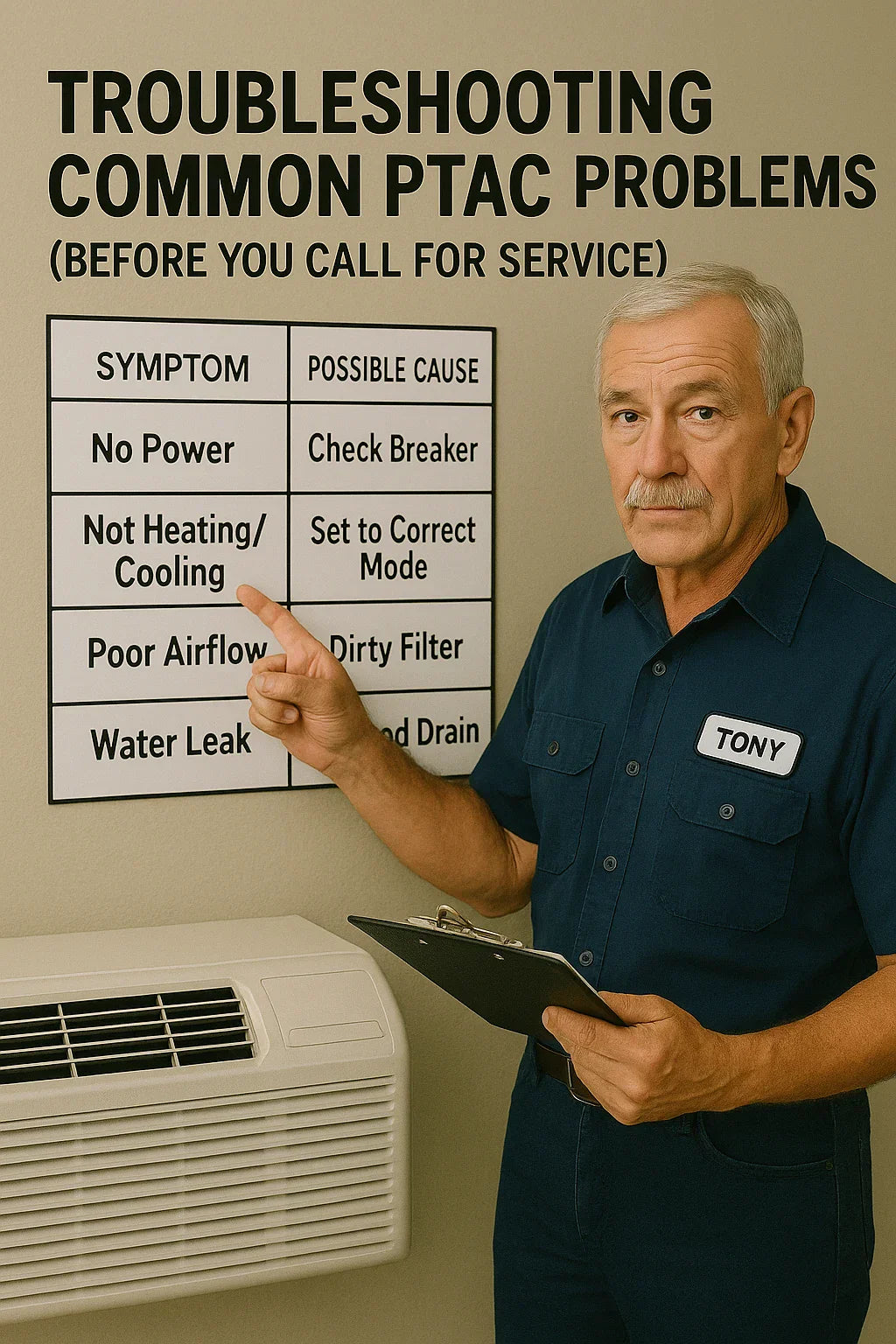 Troubleshooting Common PTAC Problems (Before You Call for Service)