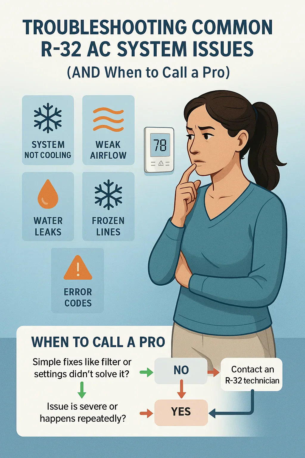 Troubleshooting Common R-32 AC System Issues (and When to Call a Pro)