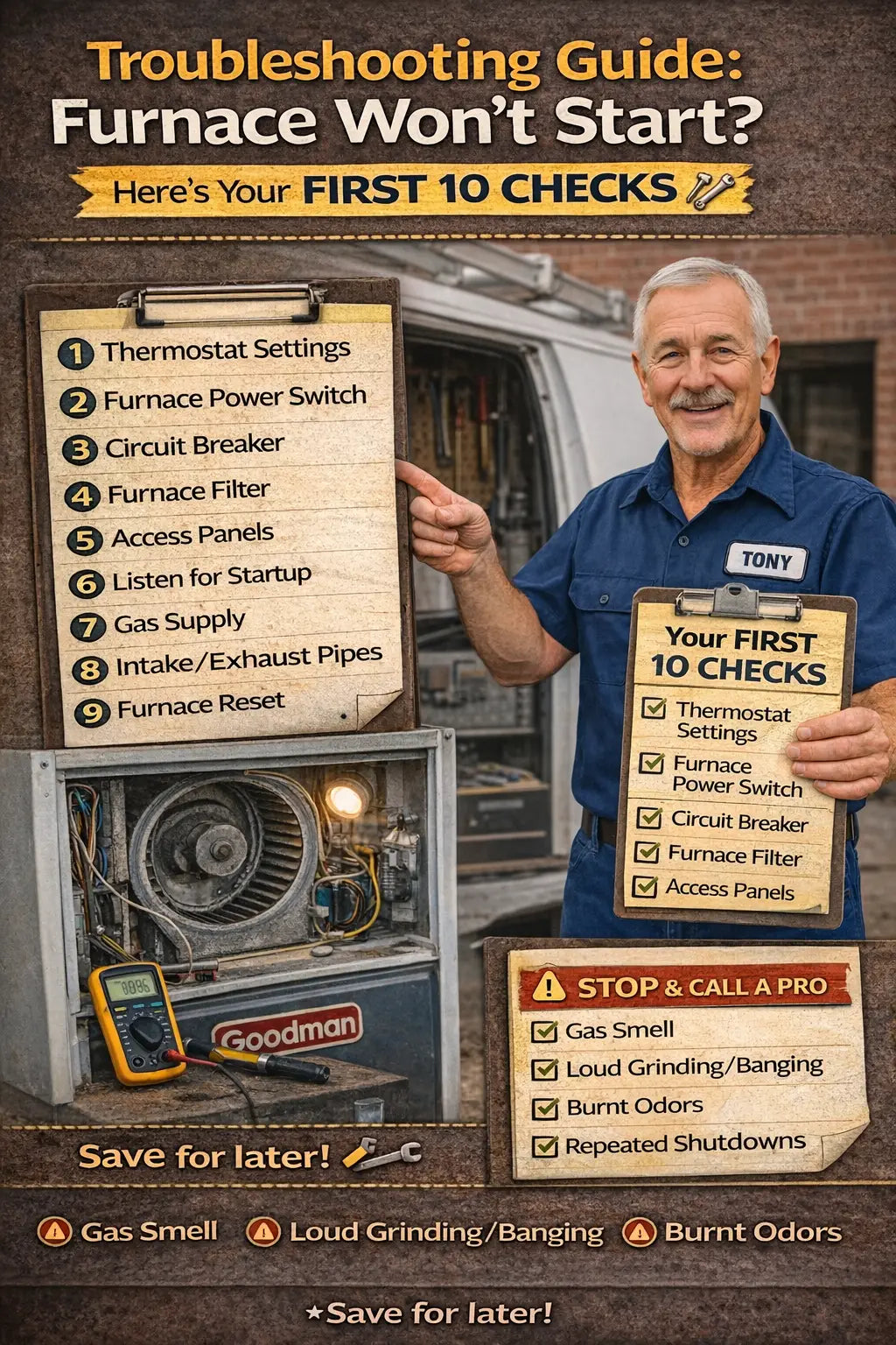 Troubleshooting Guide: Furnace Won’t Start? Here’s Your First 10 Checks