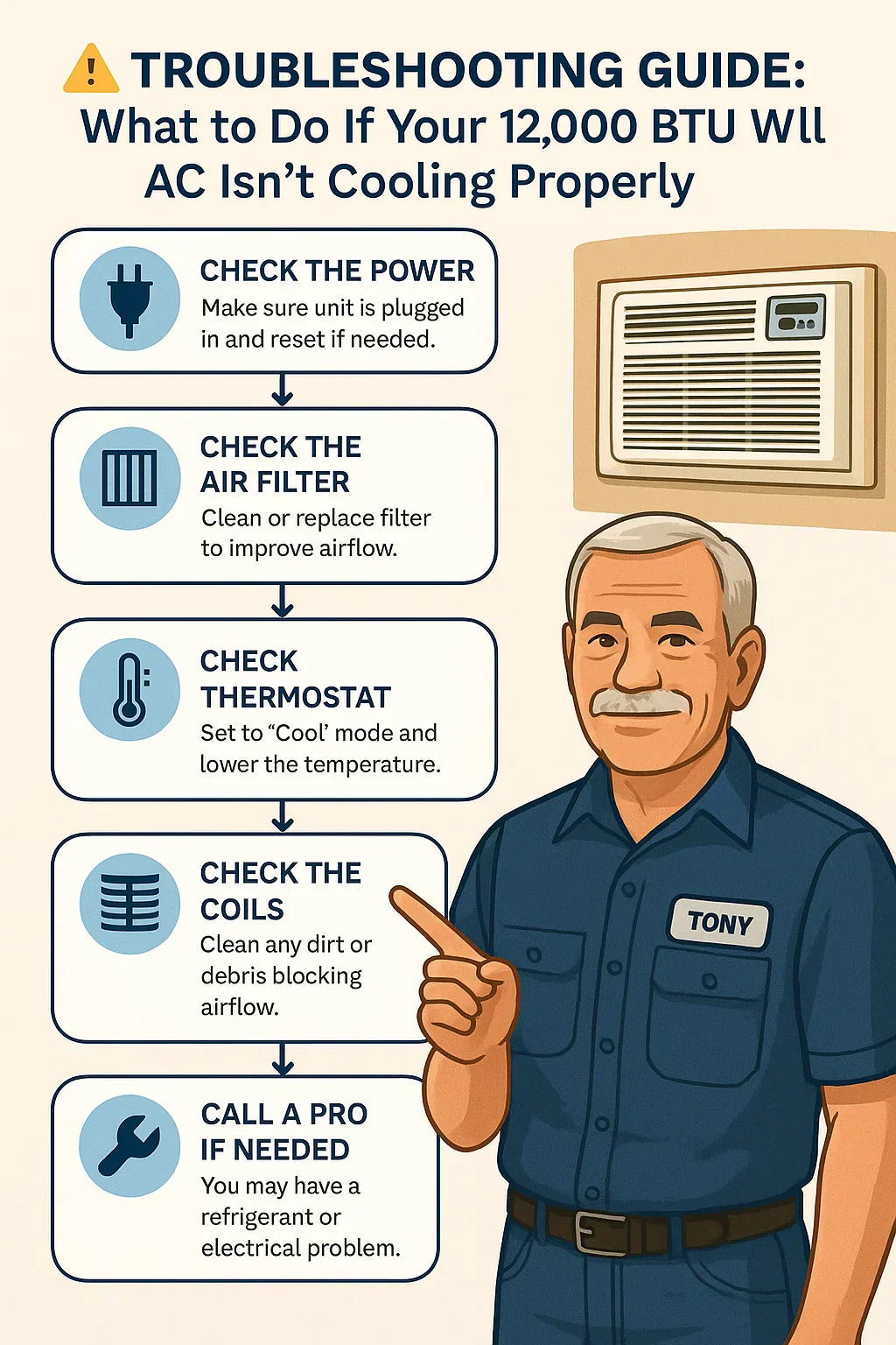 Troubleshooting Guide: What to Do If Your 12,000 BTU Wall AC Isn’t Cooling Properly