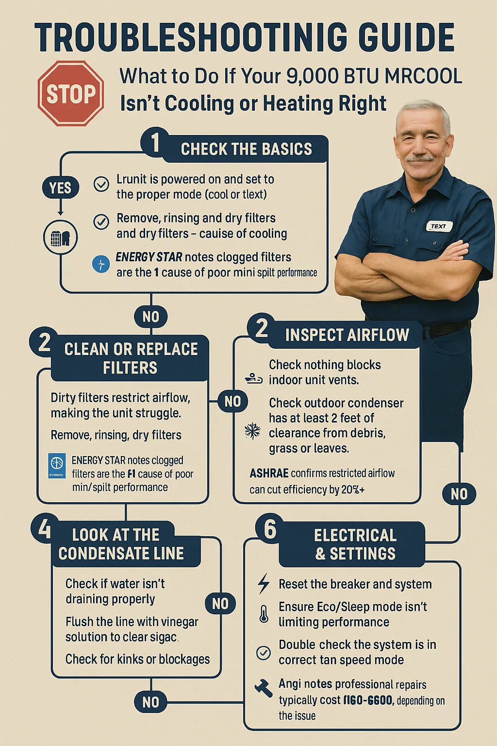 Troubleshooting Guide What to Do If Your 9,000 BTU MRCOOL Isn’t Cooling or Heating Right