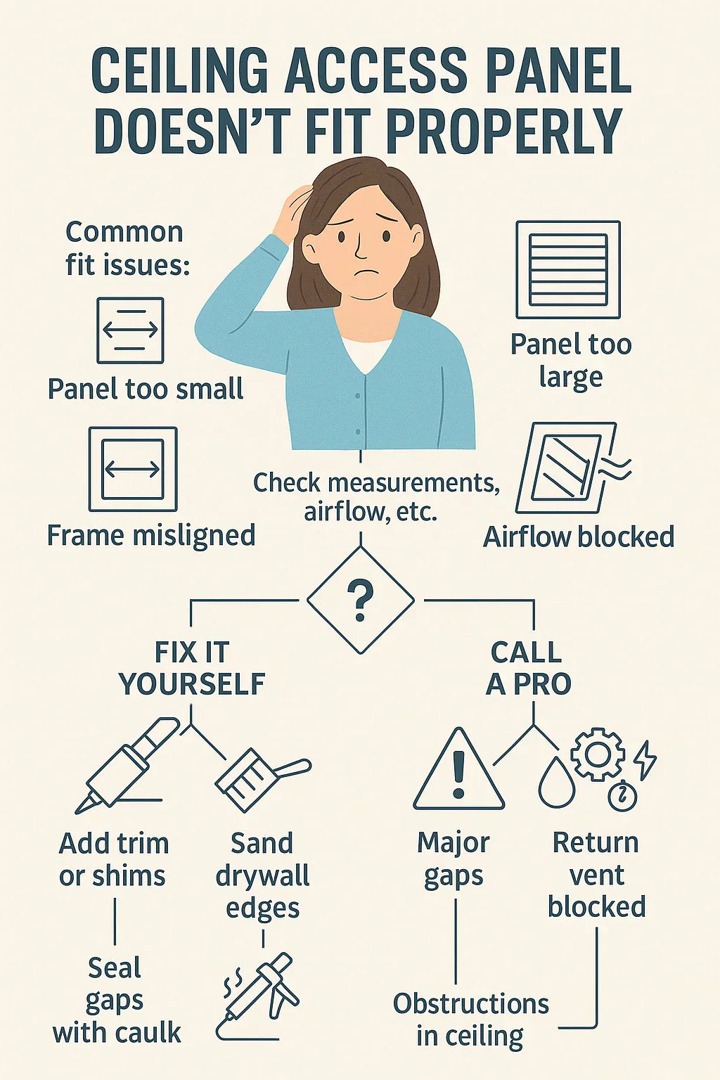 Troubleshooting Guide: What to Do If Your Ceiling Access Panel Doesn’t Fit Properly