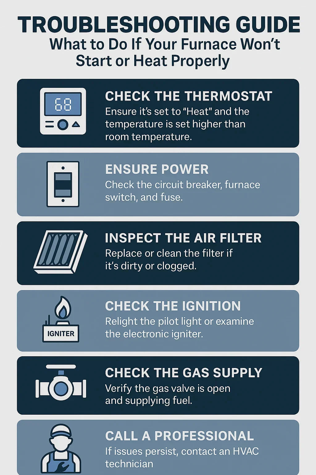 Troubleshooting Guide: What to Do If Your Furnace Won’t Start or Heat Properly