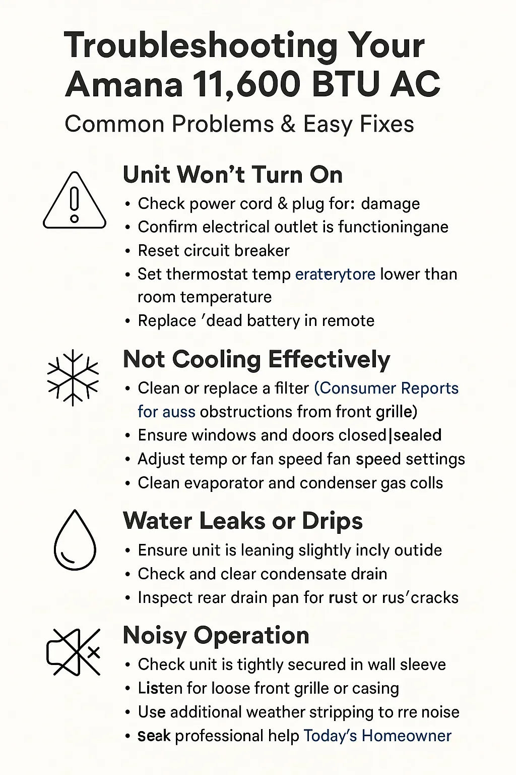 Troubleshooting Your Amana 11,600 BTU AC: Common Problems & Easy Fixes