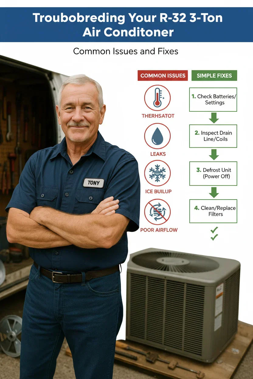 Troubleshooting Your R-32 3-Ton Air Conditioner: Common Issues and Fixes