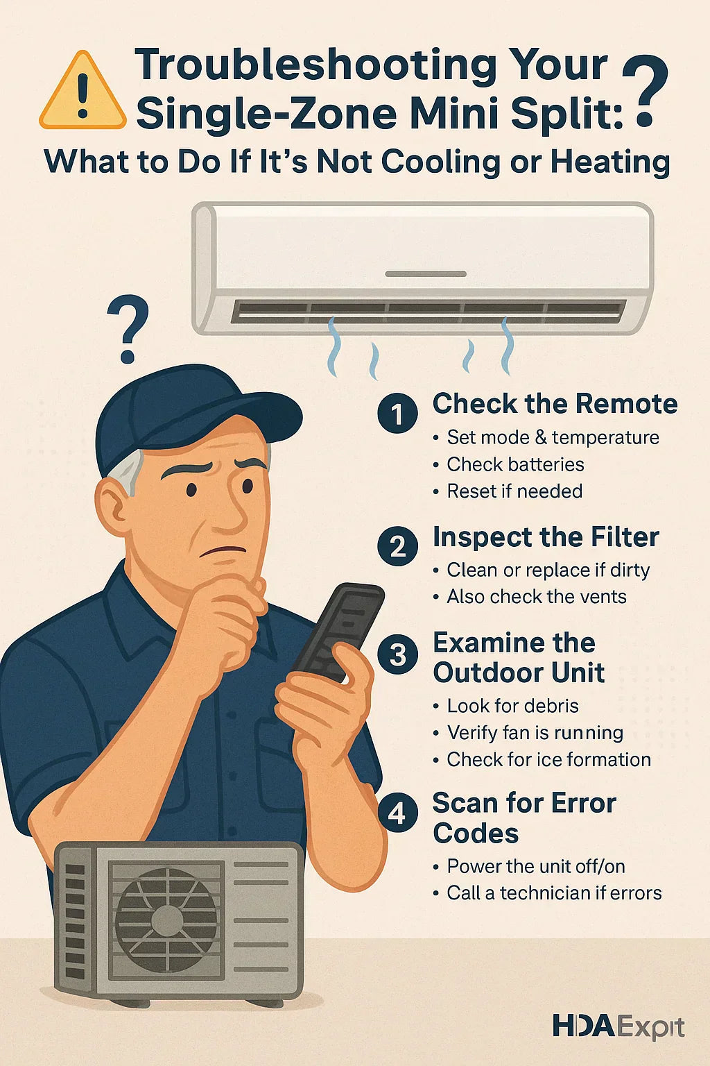 Troubleshooting Your Single-Zone Mini Split: What to Do If It’s Not Cooling or Heating