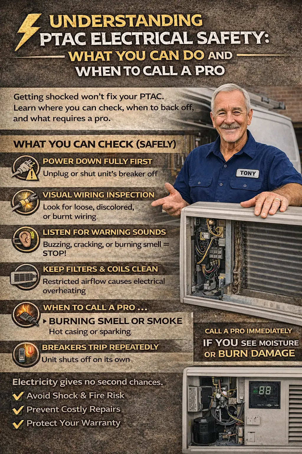 Understanding PTAC Electrical Safety: What You Can Do and When to Call a Pro