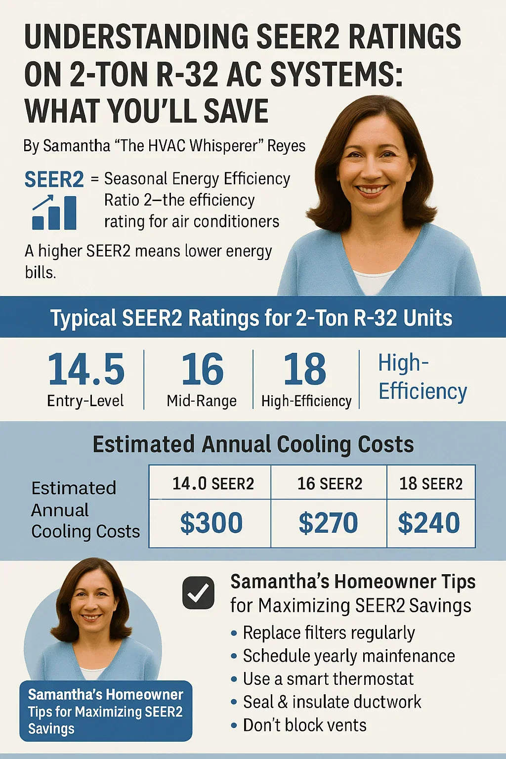 Understanding SEER2 Ratings on 2-Ton R-32 AC Systems: What You’ll Save