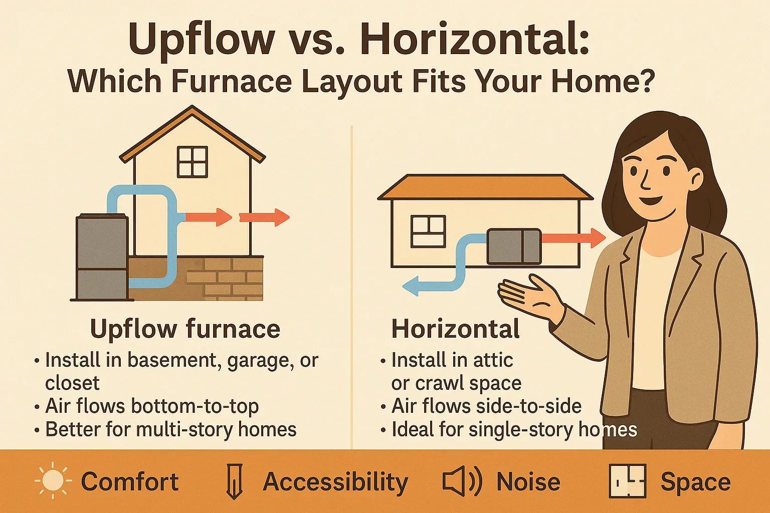 Upflow vs. Horizontal Installation — Which Layout Works Best for You?