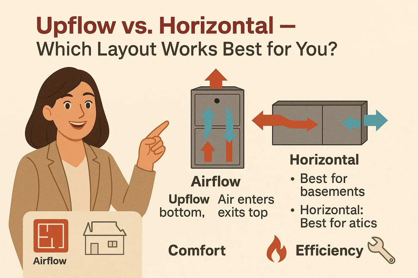 Which Layout Is Better for You, Horizontal or Upflow Installation