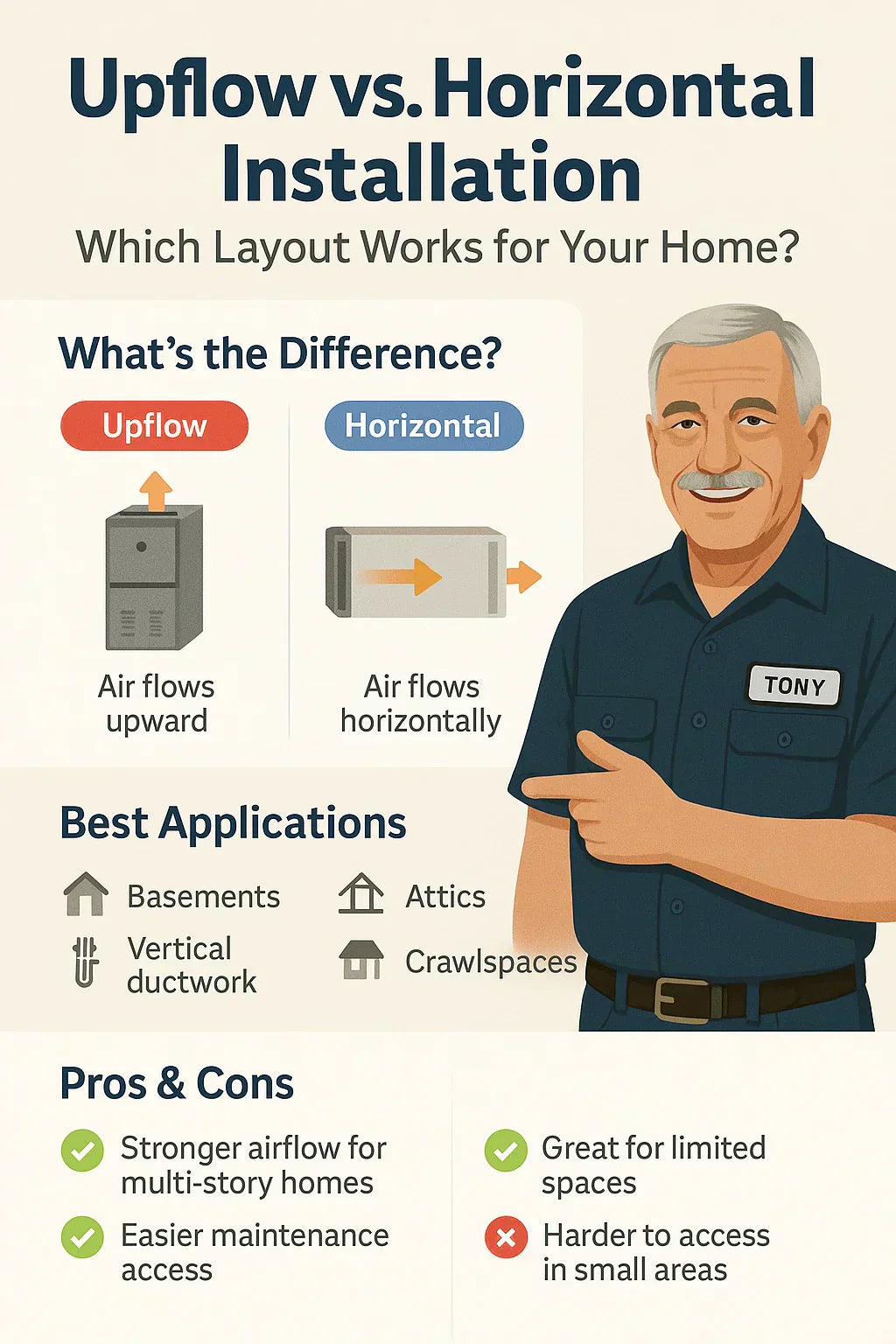 Which Configuration Is Better for Your Home: Upflow or Horizontal Installation?