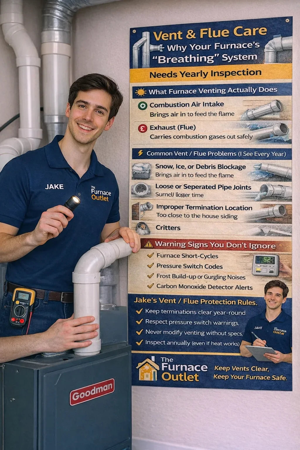 Vent & Flue Care: Why Your Furnace’s ‘Breathing’ System Needs Yearly Inspection