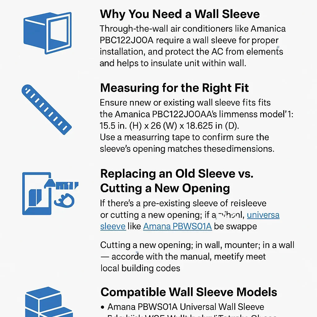 Wall Sleeve Compatibility What You Need to Know Before Buying the Amana PBC122J00AA