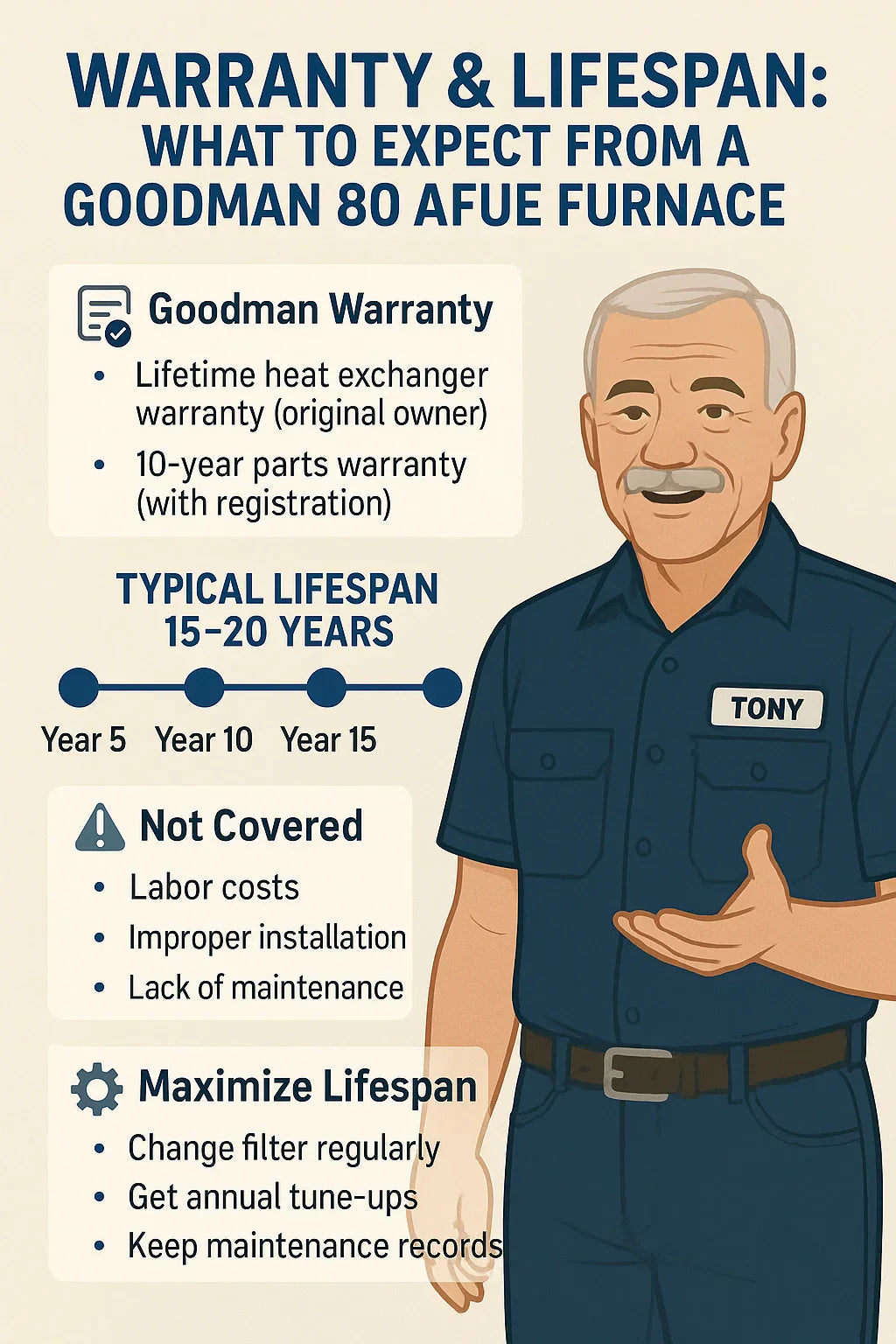 Warranty & Lifespan What to Expect from a Goodman 80 AFUE Furnace