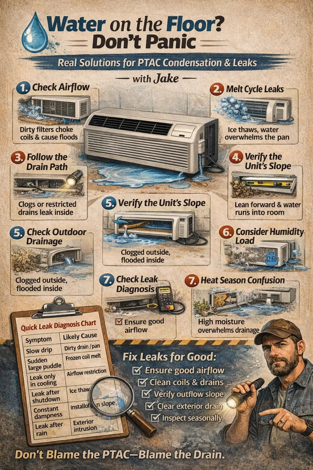 Water on the Floor? Don’t Panic — Real Solutions for PTAC Condensation & Leaks
