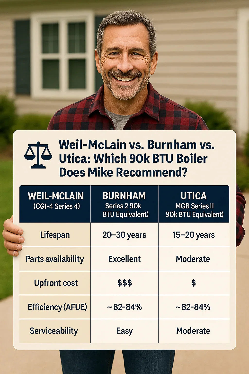 Weil-McLain vs. Burnham vs. Utica Which 90k BTU Boiler Does Mike Recommend