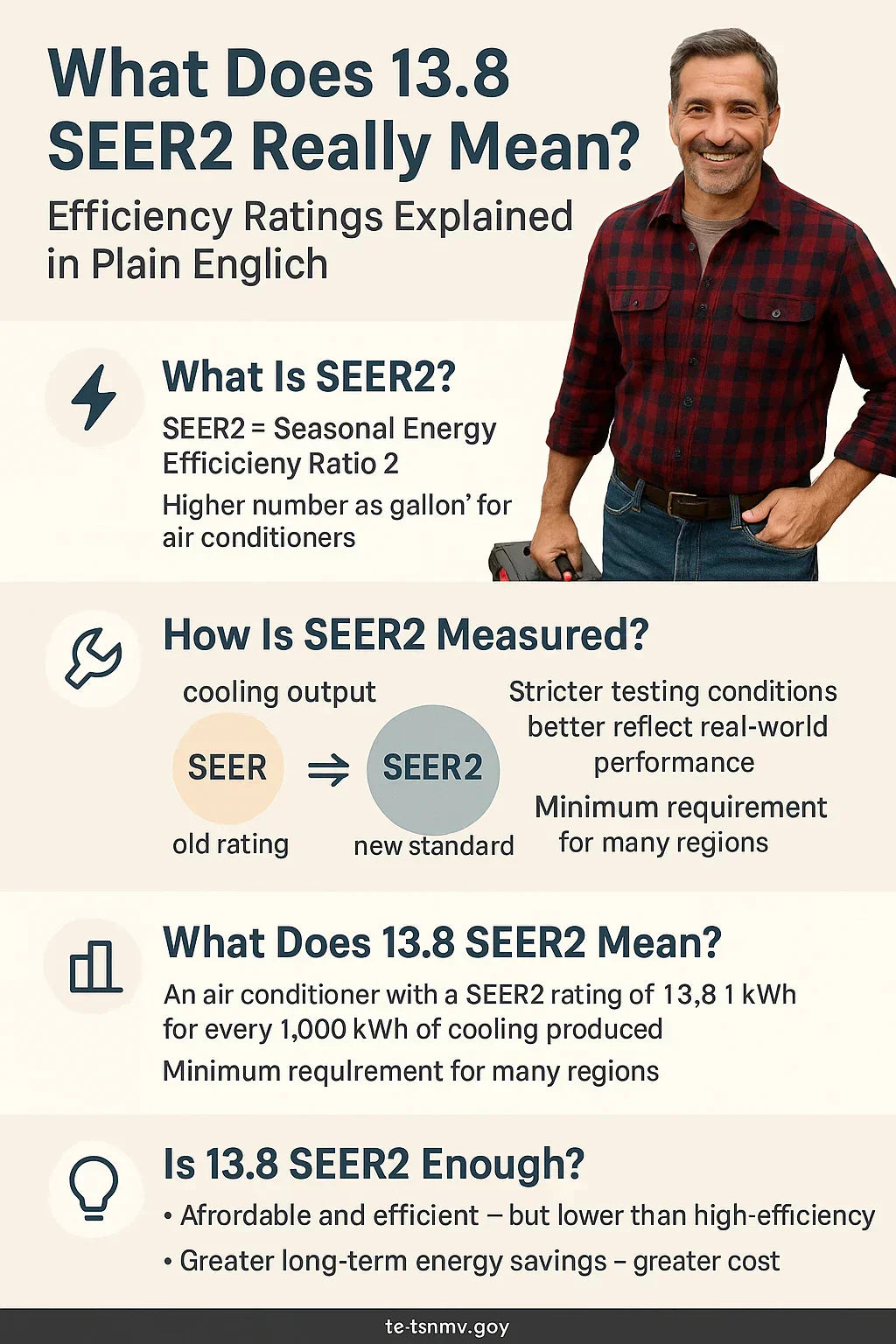 What Does 13.8 SEER2 Really Mean? Efficiency Ratings Explained in Plain English