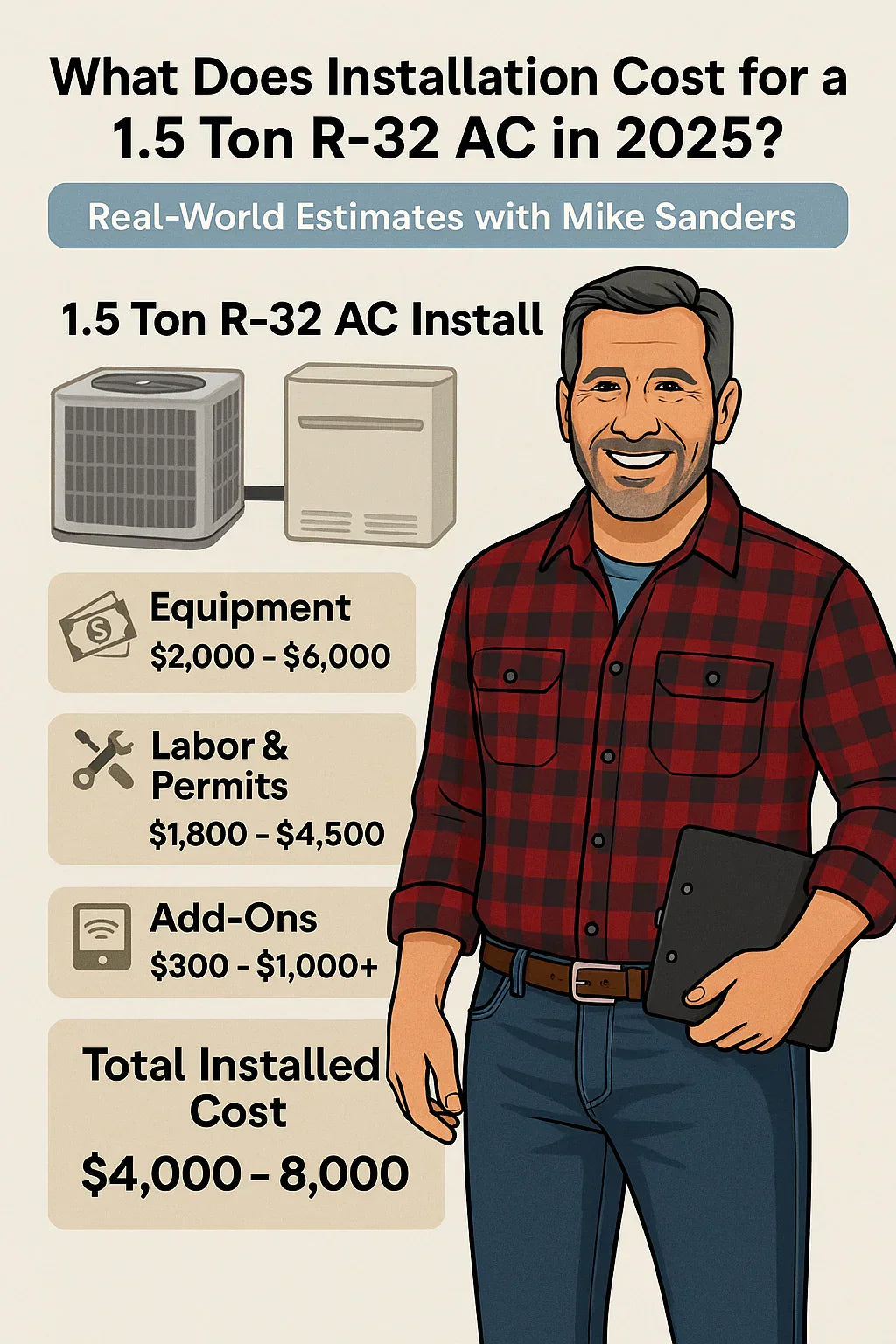 What Does Installation Cost for a 1.5 Ton R-32 AC in 2025 Real-World Estimates