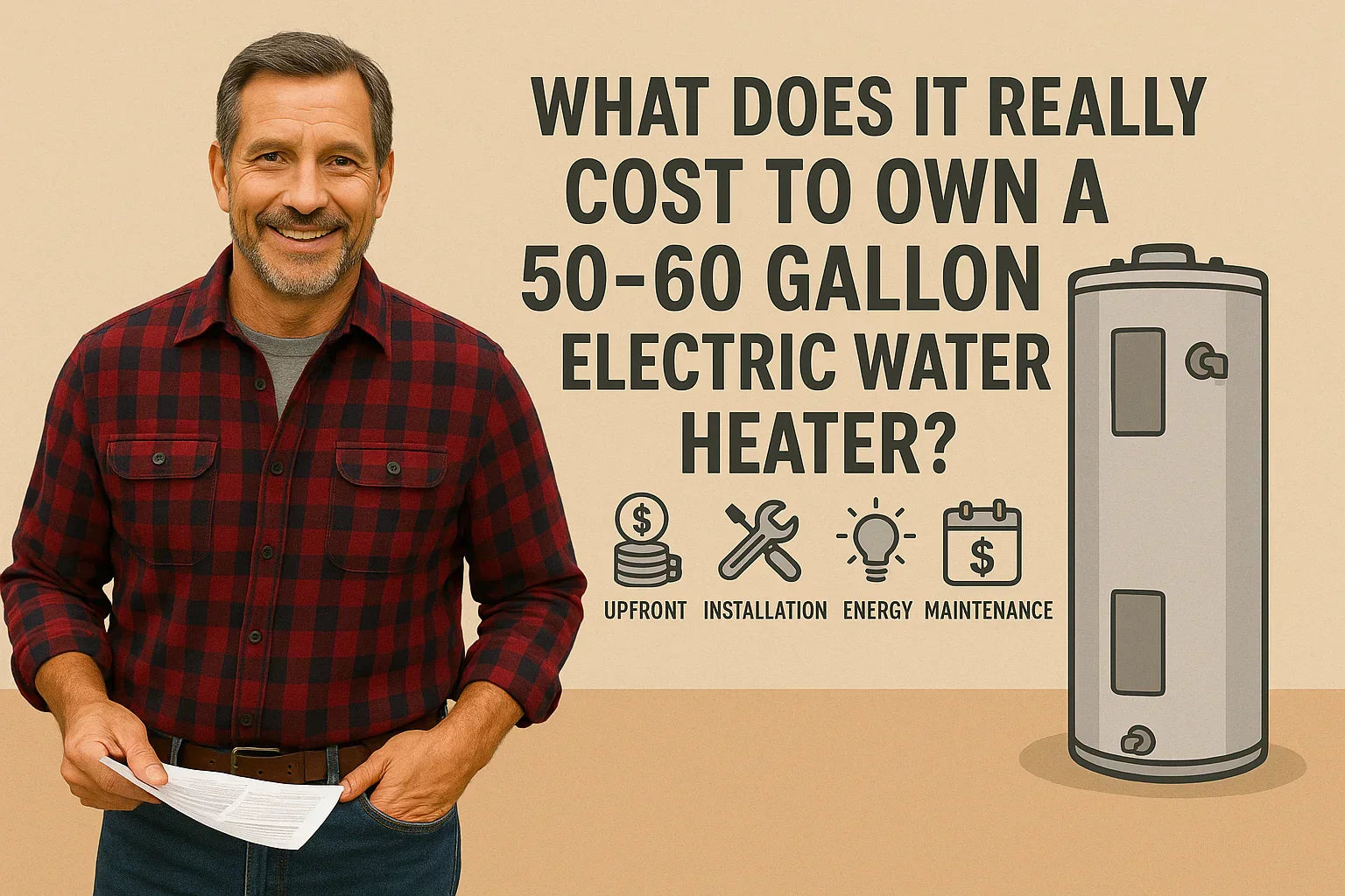 What Does It Really Cost to Own a 50–60 Gallon Electric Water Heater?
